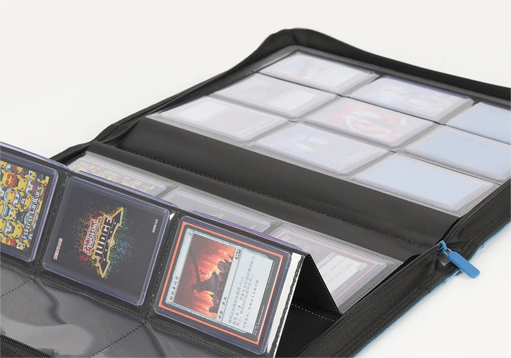 High Quality Pu Leather Trading Toploaders Card Binder 9 Pockets Top