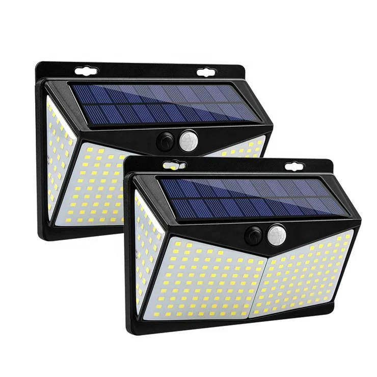 Amazon Best Selling3 Modes Sensor Flood Lights Waterproof Solar Lights Outdoor Garden Lamp 208LED Solar Motion Sensor Wall Light