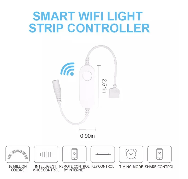 Factory wholesales strip led controller Remote Control Smart wifi led strip controller