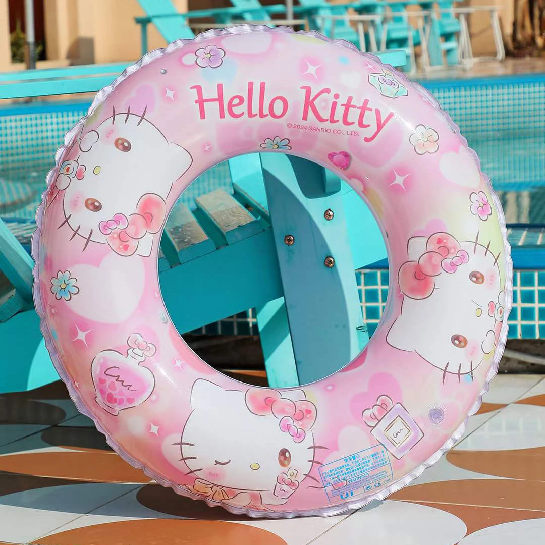 Sanrio Swimming Ring Kawaii Inflatable Swim Buoy Kawaii Hello Kt ...