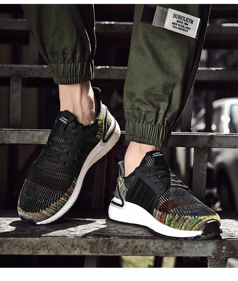 Breathable Sports Shoes Casual Soft Bottom Mesh Running Shoes Knitted