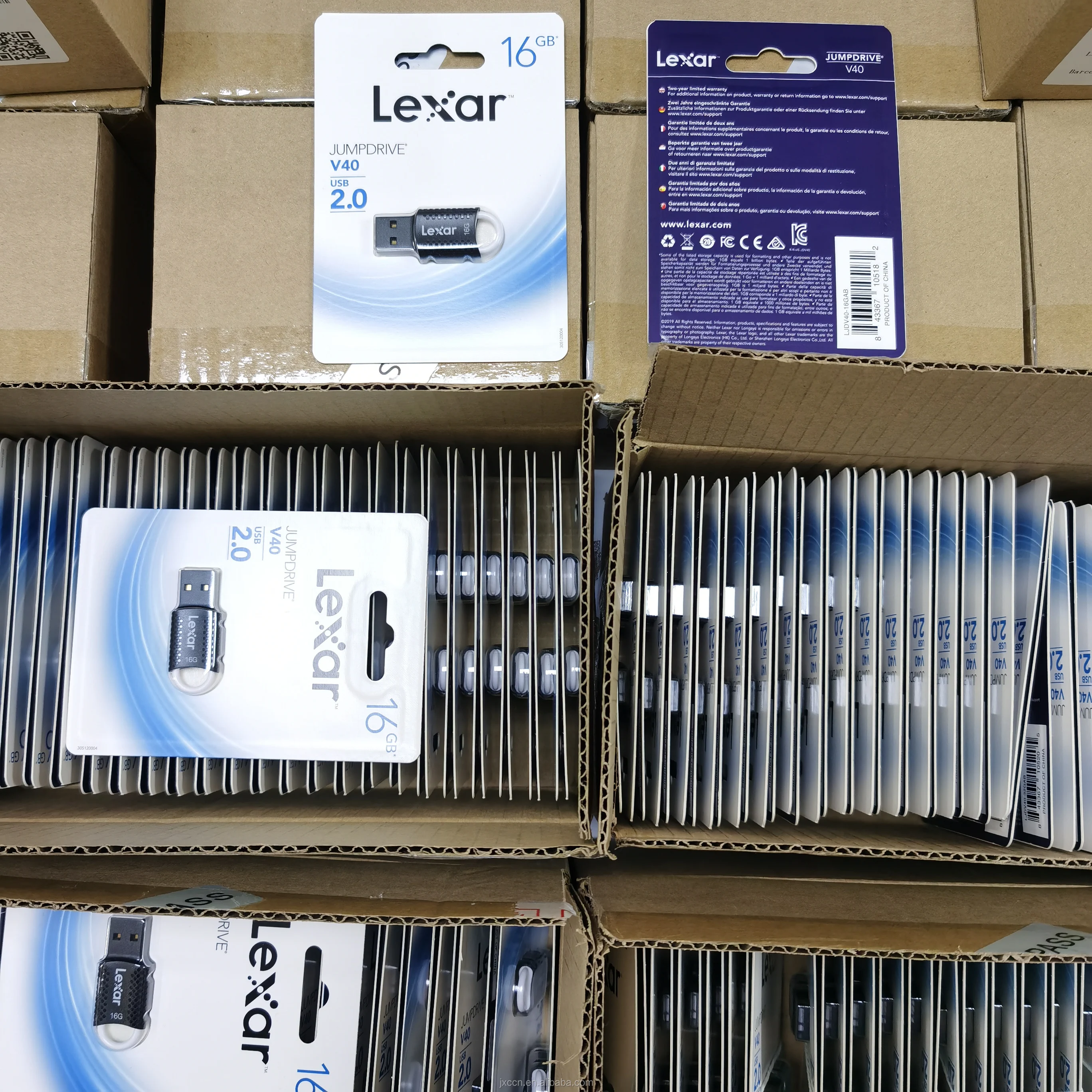 Hot sale Lexar USB Flash Drive 16GB 32GB 64GB V40 Pen Drive USB 2.0 flash memory stick for PC /Mac memoria Pendrives - ANKUX.COM