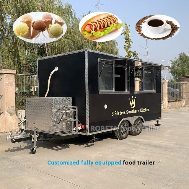 Mobile Kitchen Trailer Churros Caravan Coffee Cart Used Fast Food Trucks Europe Ice Cream Mobile Food Cart Buy Retro Food Truck Fast Food Cart Kitchen Food Truck Vintage Ice Cream Cart Food