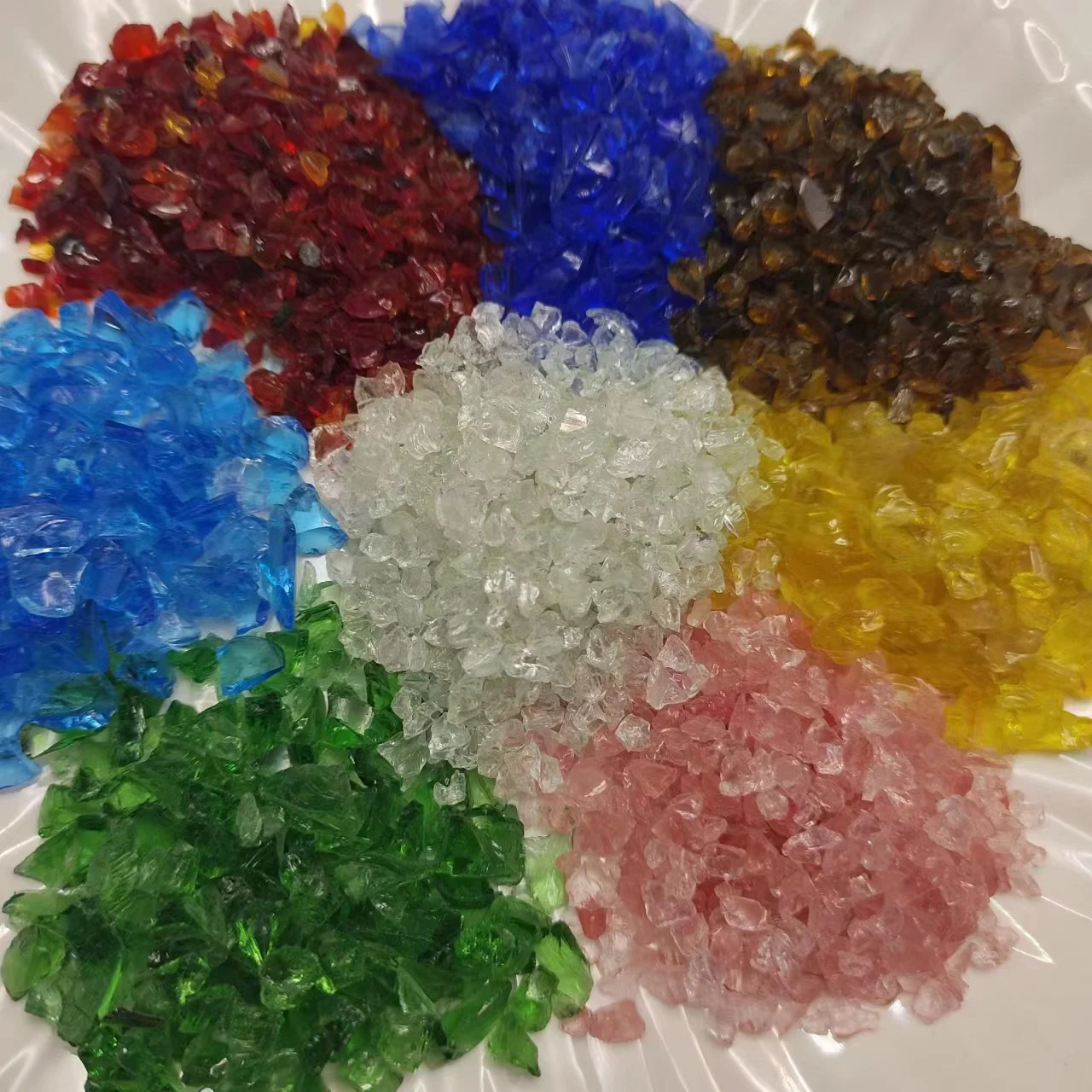 Chinese Manufacturers Supply Colored Glass Sand Terrazzo Aggregate