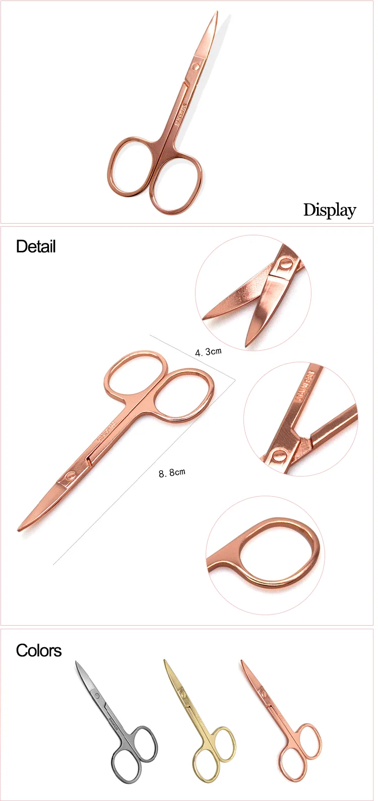 Mytingbeauty Wholesales Mini Cutting Scissors Custom Logo Curved Lash Scissors With Private Label
