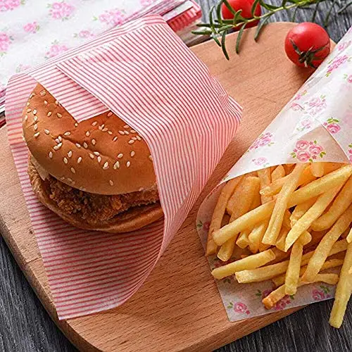 KOLYSEN food grade Insulated Foil Sandwich Wrap Sheets Aluminum Foil  Wrapping Paper burger Aluminum Foil Paper in china-Kolysen