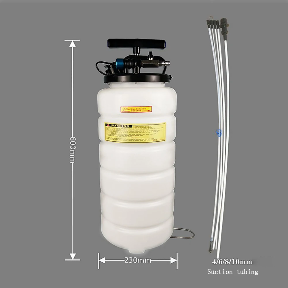 15l Pneumatic/manual Oil Extractor Pump For Automobile Fluids Vacuum