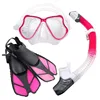 Diving Flippers Anti-Fog Goggles Full Dry Snorkel Long Adult Diving Equipment