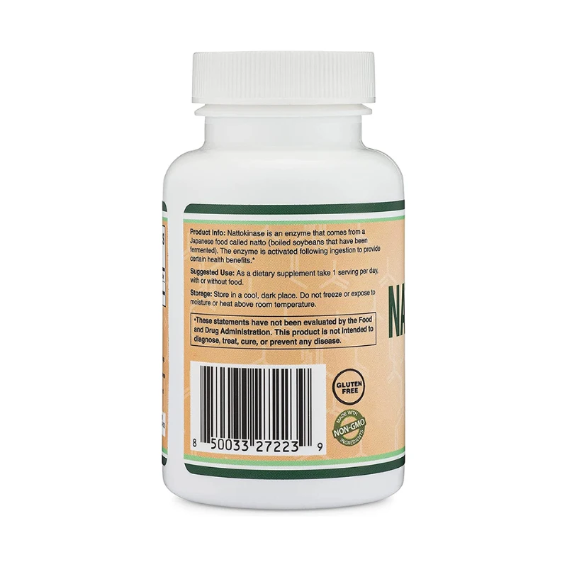 Nattokinase Supplement 4,000 FU, 120 Capsules (from Japanese Natto) Systemic Enzyme for Cardiovascular and Circulatory Support manufacture