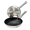 Nonstick 2-layer coating Frying Pan Stainless Steel 201 pans sets cookware