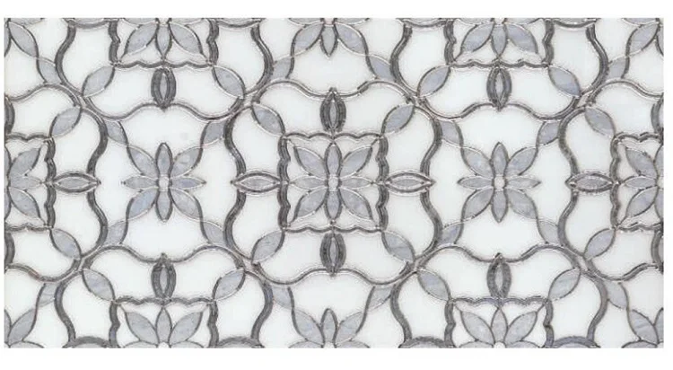 Telha de mosaico jato de água de venda imperdível telhas de porcelana de design de jato de água novo padrão de jato de água telha de decoração