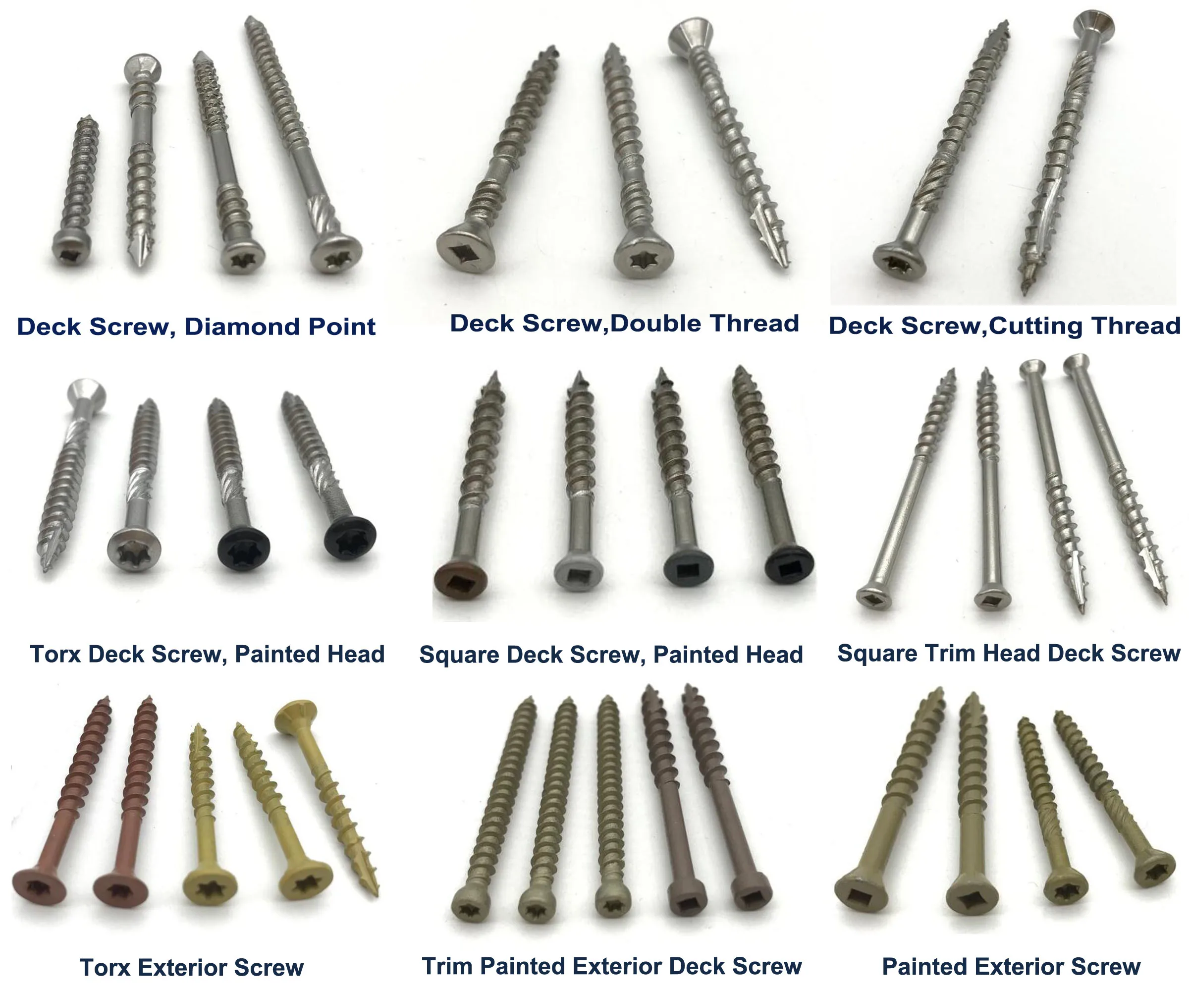 Type 17 Acq Lumber Tan Exterior Deck Screws Ruspert Wood Screw Green