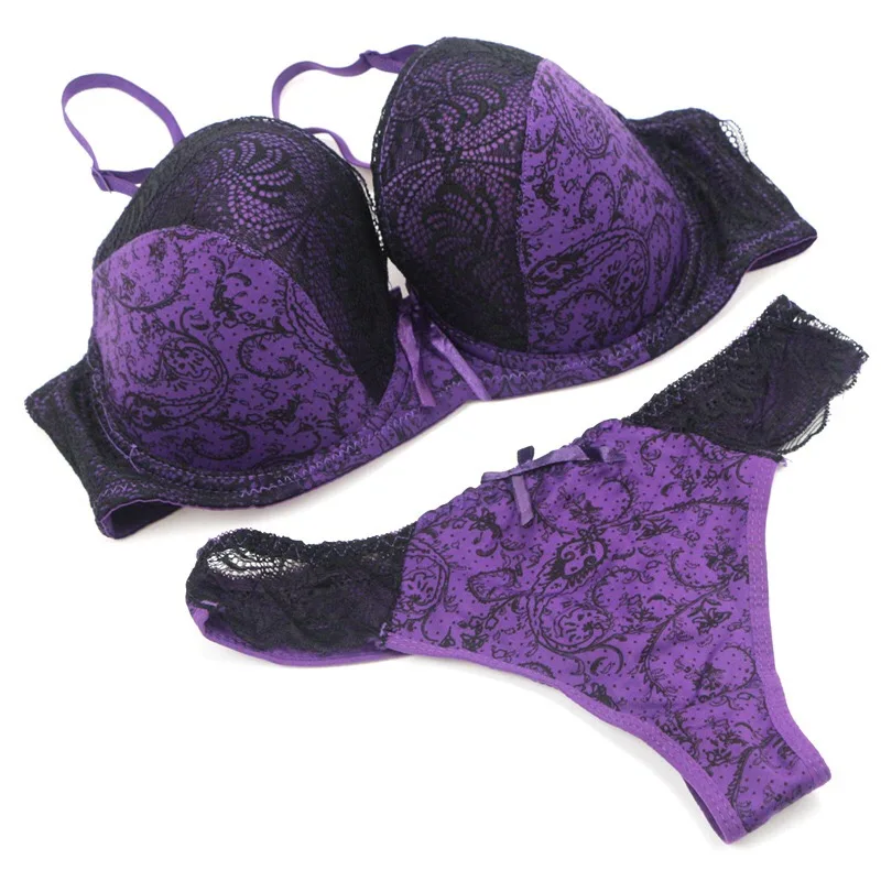 lavender bra and panty set