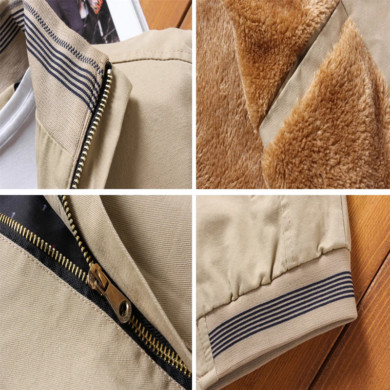 Autumn Bomber Jackets Casual Male Outwear Fleece Thick Warm Windbreaker Jacket Mens Baseball Coats Clothing_voghion.com