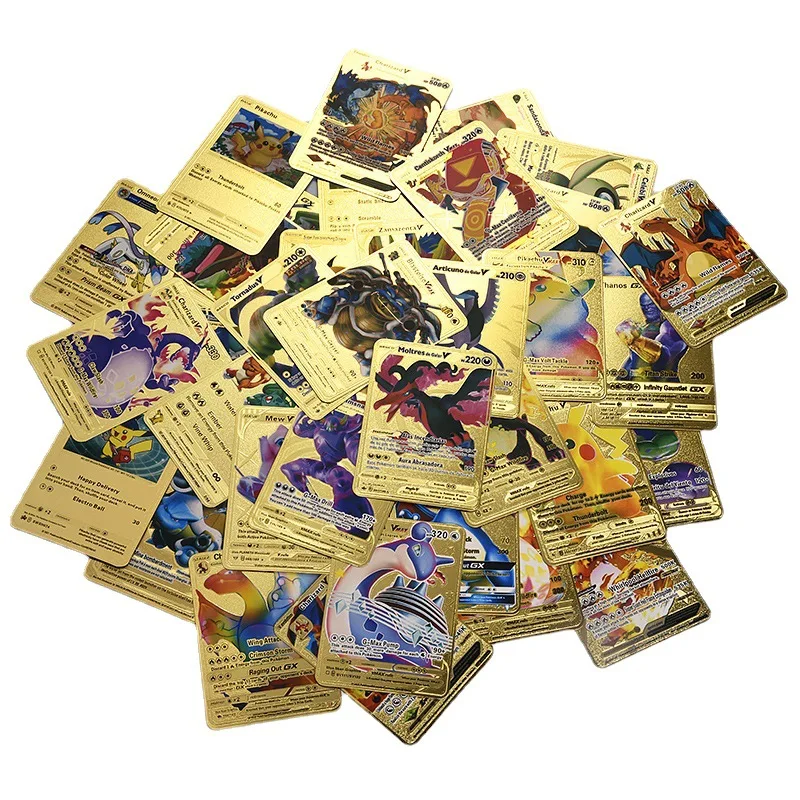 New Arrival Gold Foil Pokemon Tcg Cards Silver Foil Pokemon Trading ...