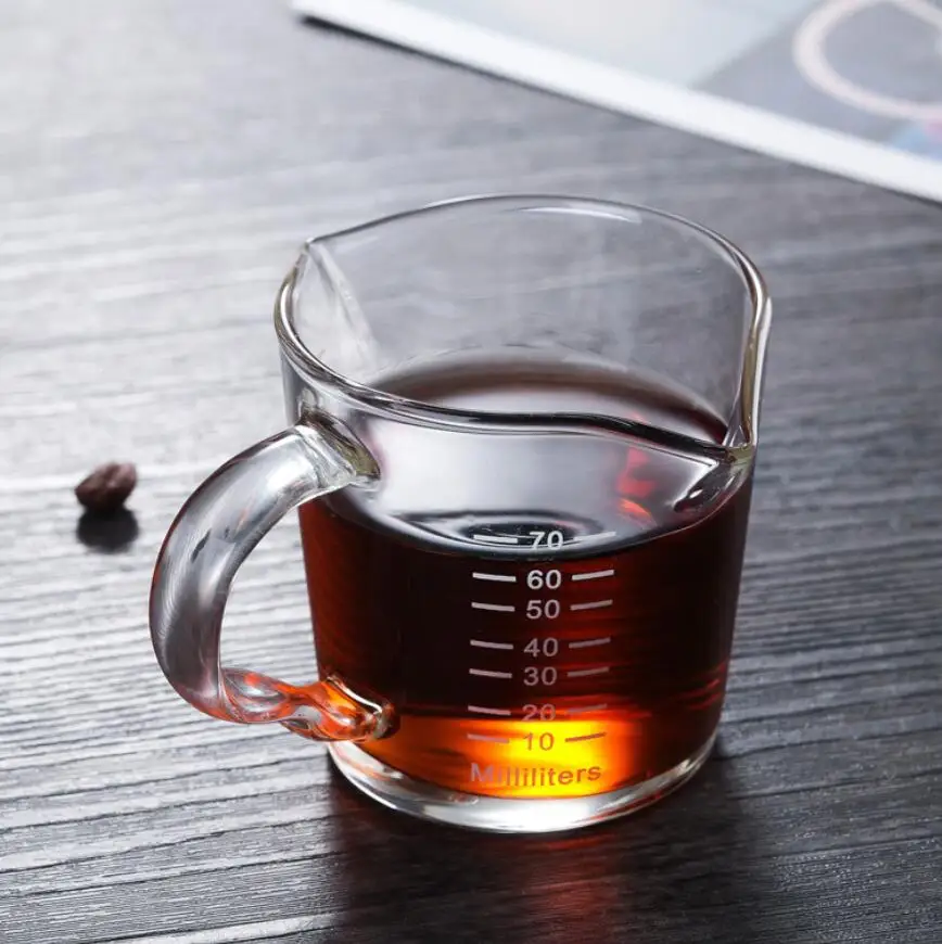 3oz/70ml double wall insulated espresso measuring glass cup mugs