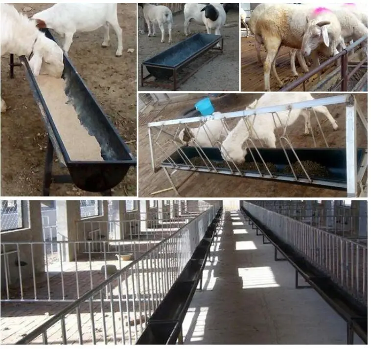 1m Sheep Feeder Goat Farming Equipment Livestock Feed Trough Cattle