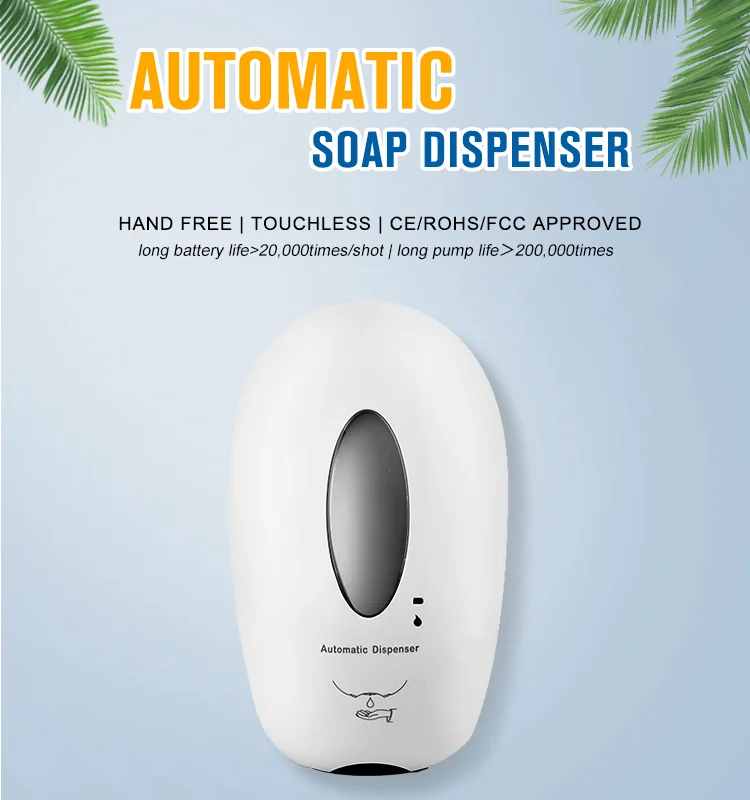 New Design Foam Soap Dispenser 1000ML Refillable Bottle Automatic Hand Sanitizer Dispenser