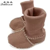 Pure leather taxiing baby soft bottom breathable snow boots