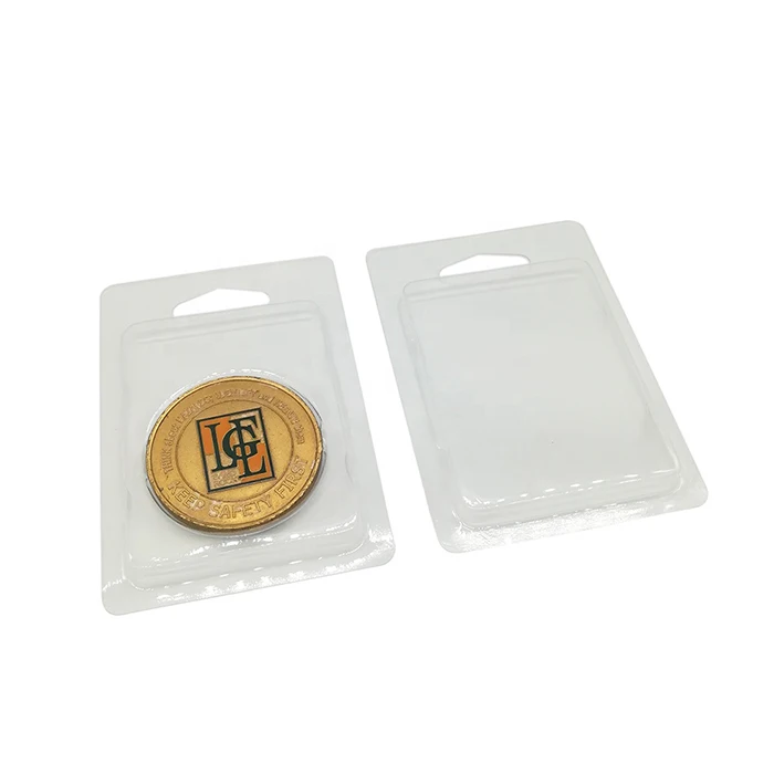 Wholesale Custom Clear Double Coin Plastic Clamshell Blister Packaging