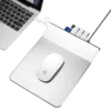 computer charging station Multifunction Aluminum Alloy Mouse Pad with RJ45 USB 3.0 SD Card Micro SD Card Interface HUB Docking