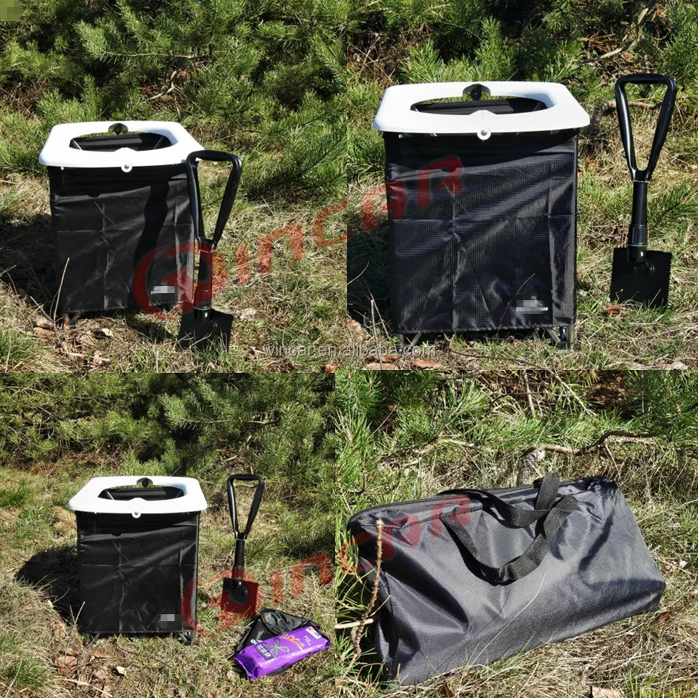 Camping Toilet Seat Set With Shovel And Environmental Friendly Bag