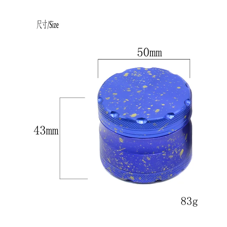 50mm Star spots 4 parts grinder for weed Aluminum alloy herb grinder