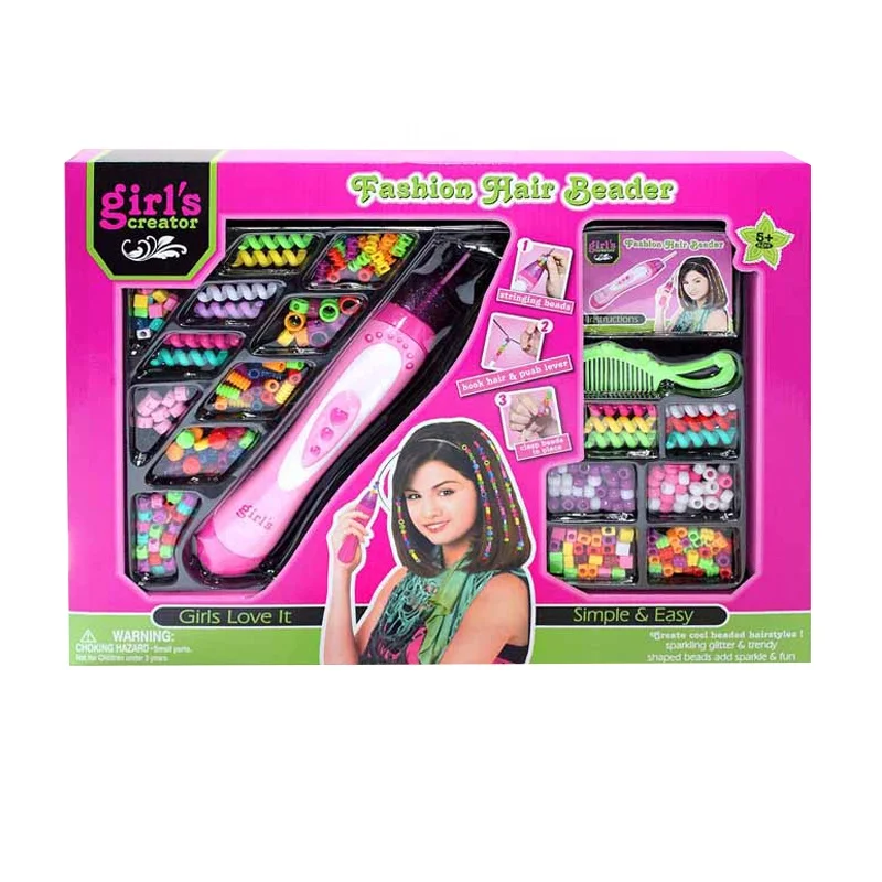Hot Selling Hair Braiding Toys Girls Toy Tool Diy Kid Play Set With Low