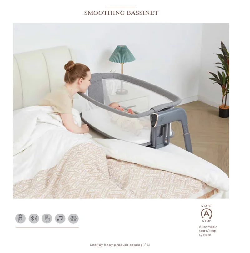 Kidilo Multifunctional Electric Rocking Baby Crib - Safe & Comfortable