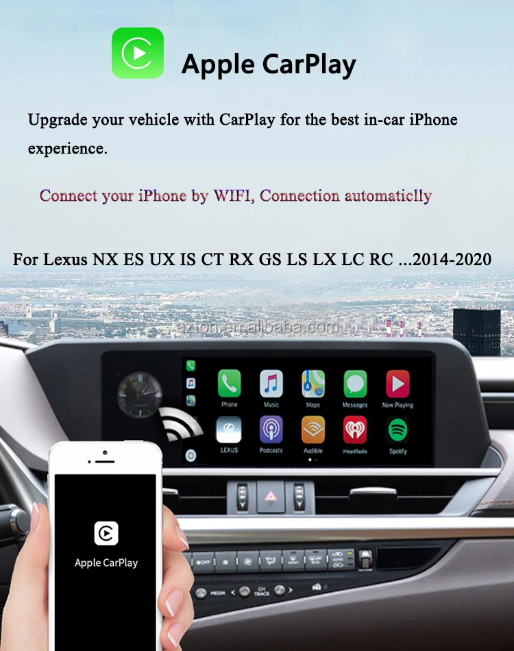 Dashboard Retrofit Wireless Carplay For Lexus Rx 450h/350/ 330/300/200t