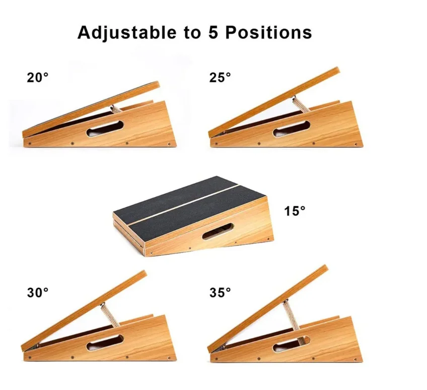 Home Professional Wooden Slant Board,Adjustable Incline Board And Calf