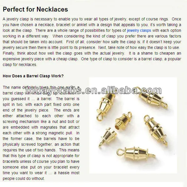 5x7mm Silver Tone Gold Plated Jewelry Barrell Screw Lock Jewelry Barrel