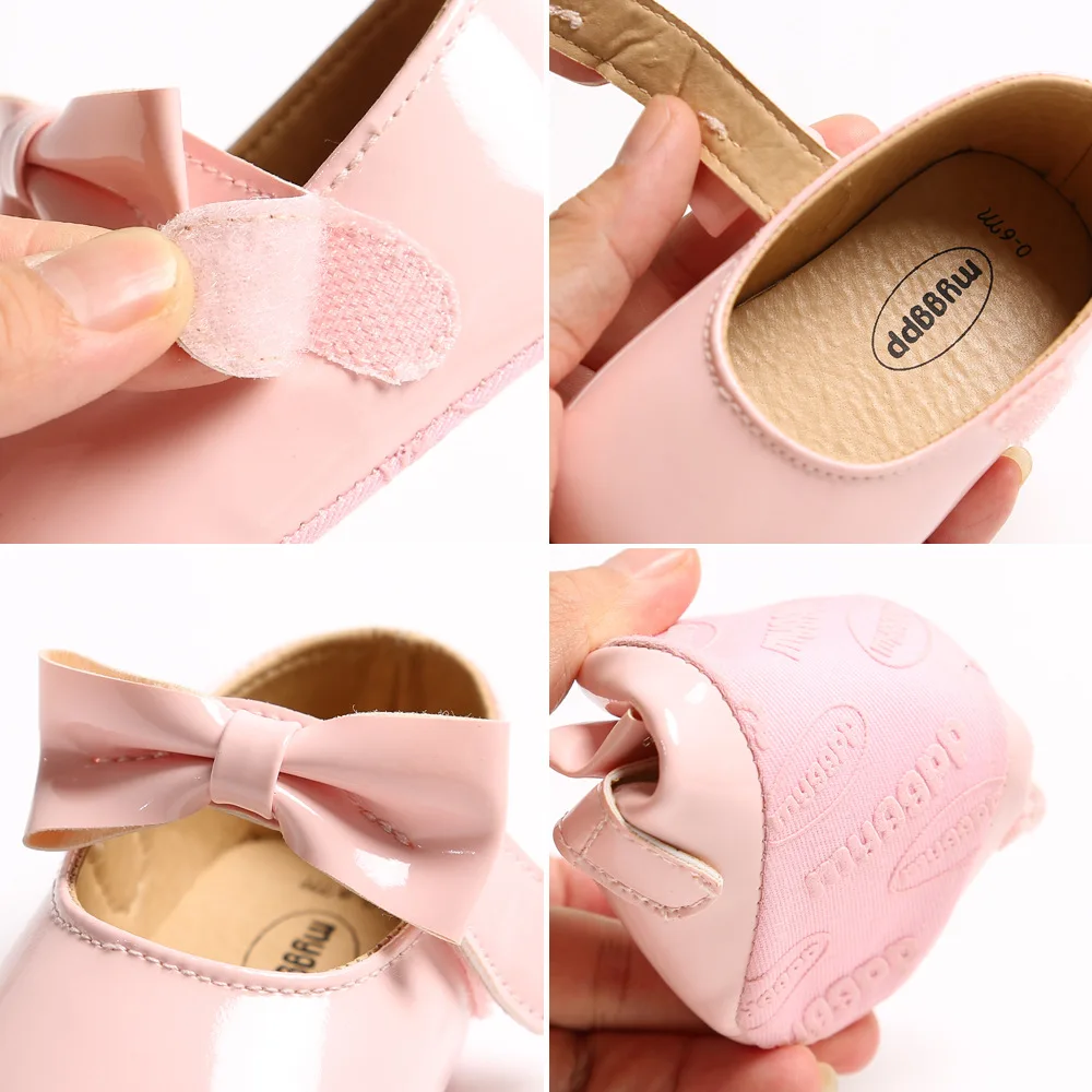 Bowknot Pure Color Little Baby Girl  Dress Shoes Beauty Girls Shoes supplier