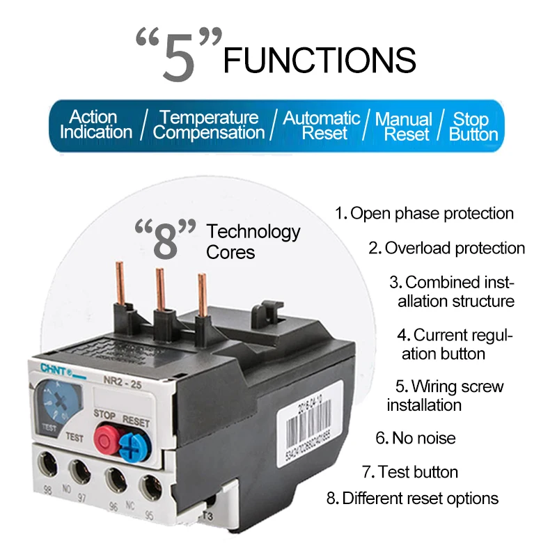 Relay NR2-36 Electric Heat Protect Thermal Overload Relay 23-32A Motor Protector Electric Authorized Thermal Accessory