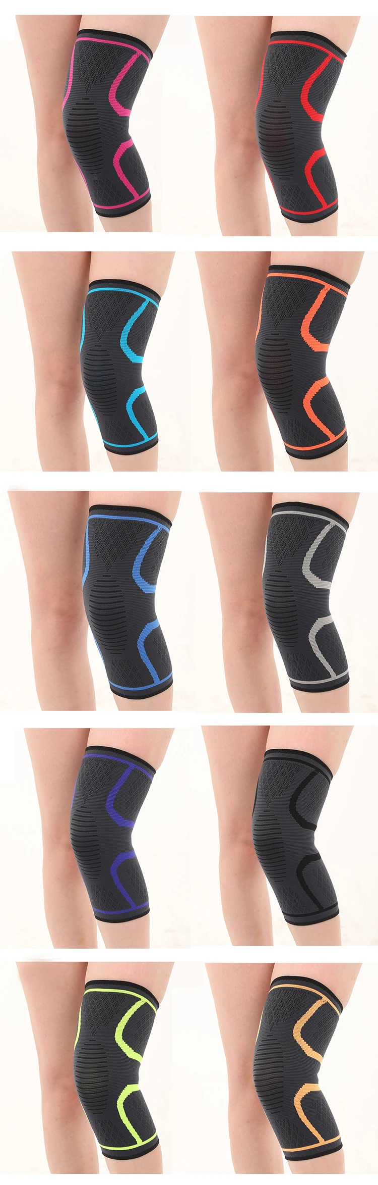 Enerup Spandex Breathable Volleyball Sport Knee Brace Sleeve For Arthritis Medical Adjustable