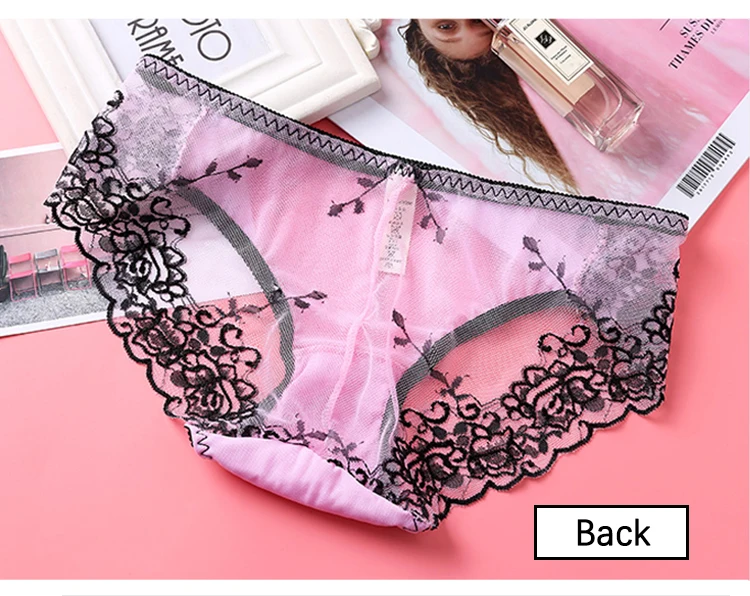 Low Waist Mesh Briefs Underwear Transparent Panty Cute Panties Woman