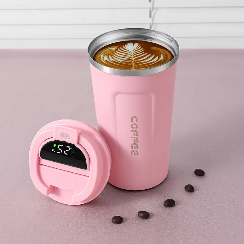 Led Smart Coffee Mug Cups Stainless Steel Double Wall Vacuum Thermos