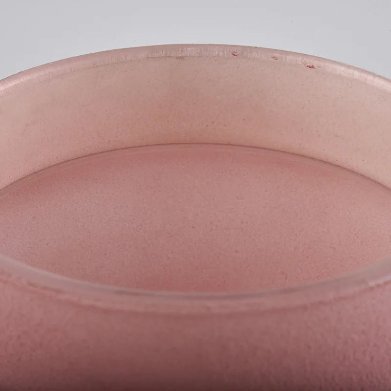 matte pink scented decorative glass candle jars