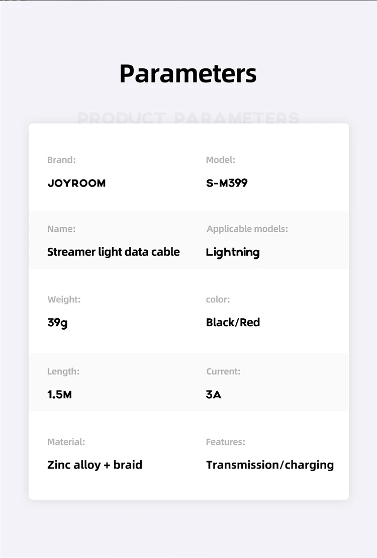 Customized M399 3A Quick Charging data transmission flash light zinc alloy nylon braided USB phone cable - ANKUX.COM