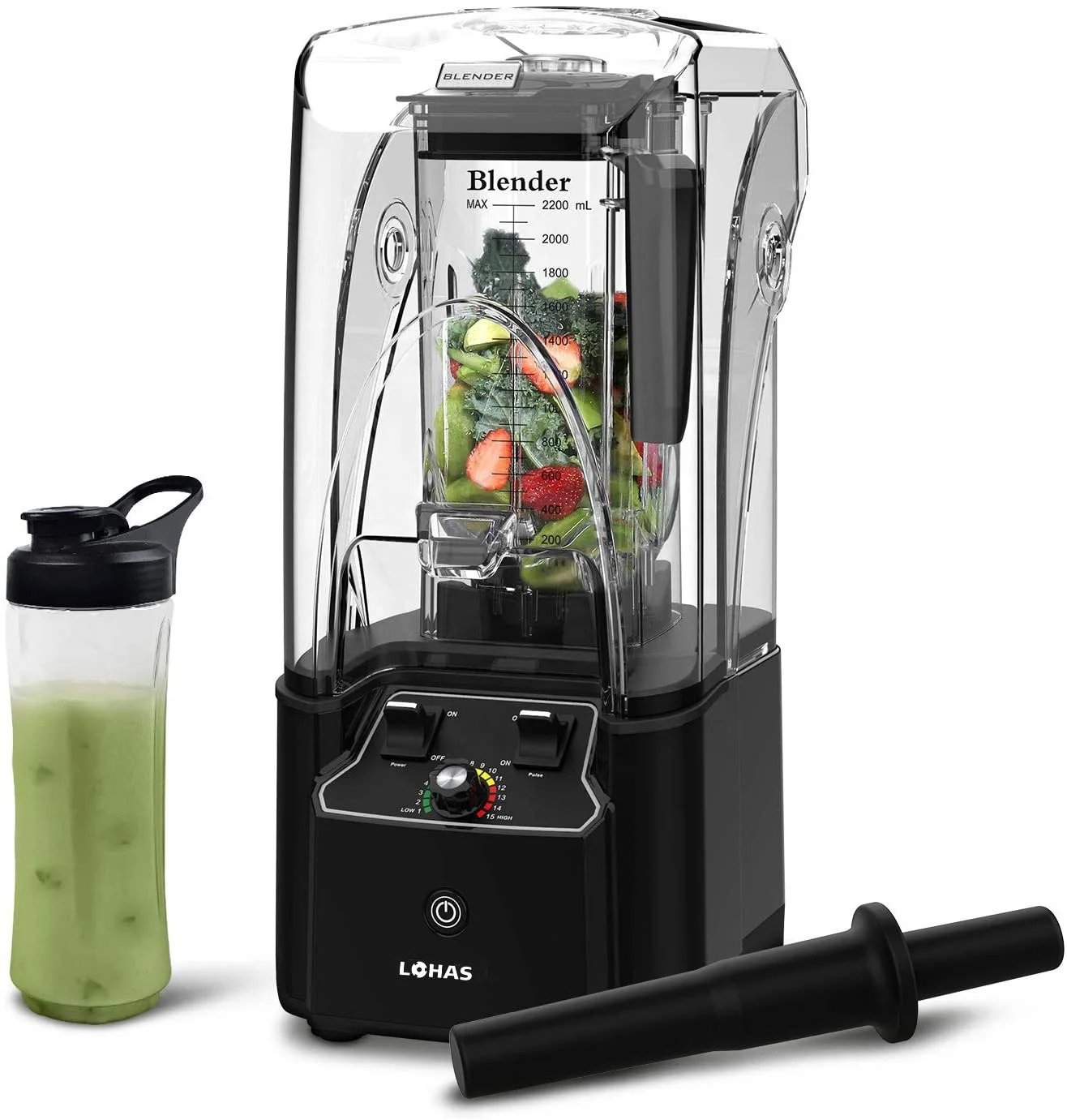 2.2L Smoothie Blenders Countertop Blender Ice Crushing Heavy Duty  Commercial TOP