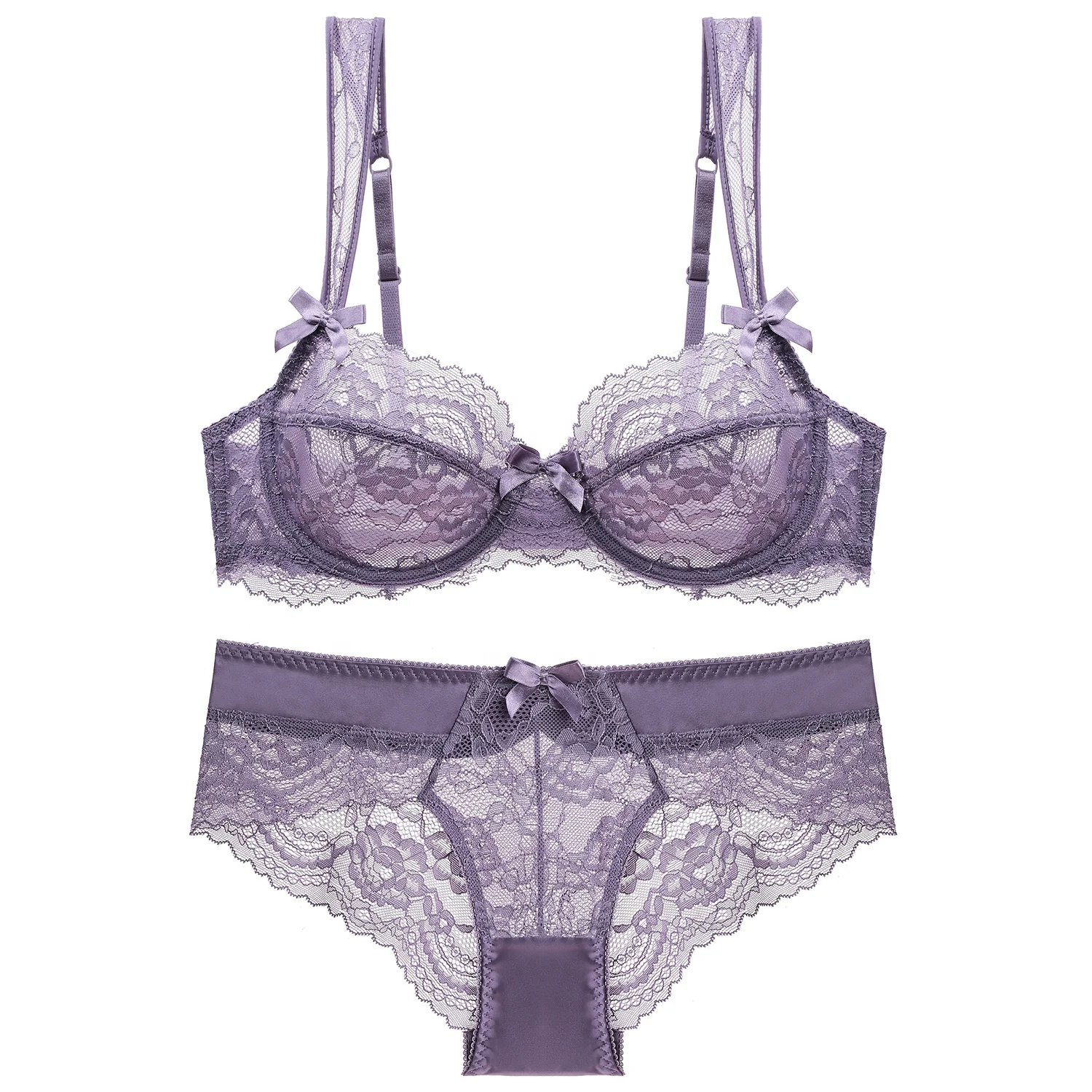 Oem Sexy Women Bra And Panty Set With Lace Push Up Bras Fashion