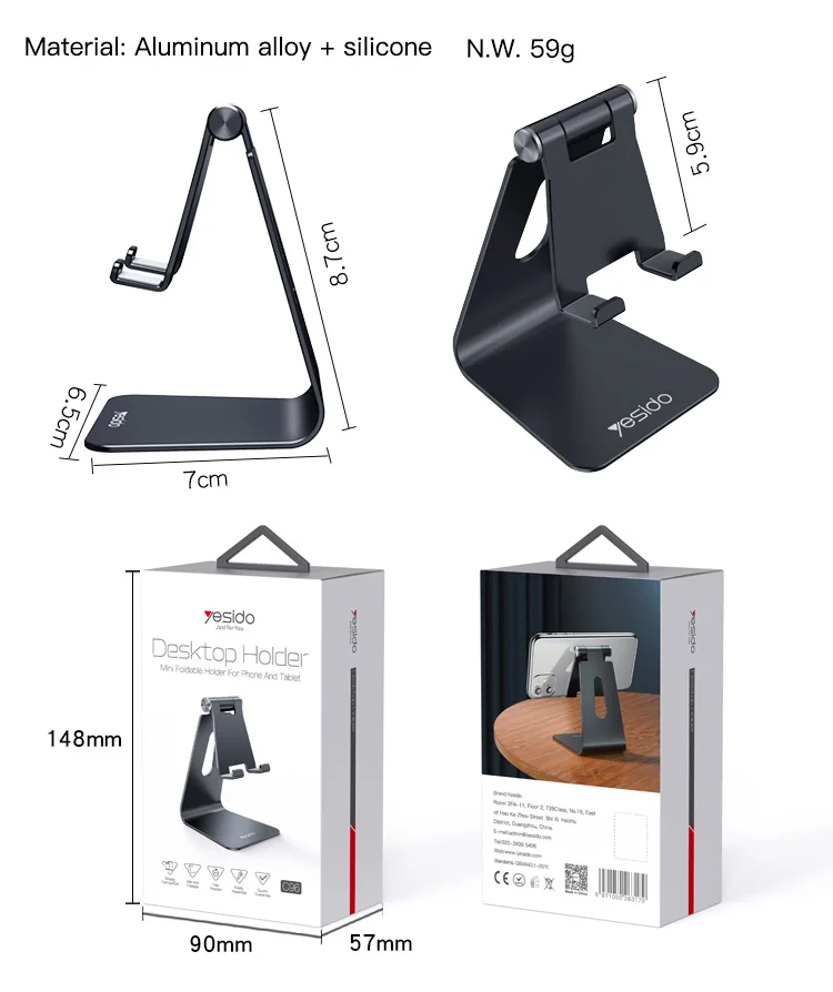 Display Aluminium Table Adjustable Flexible Desktop Desk Mobile Cell Smart Cellphone Stand Phone Tablet Support Holder For Ipad