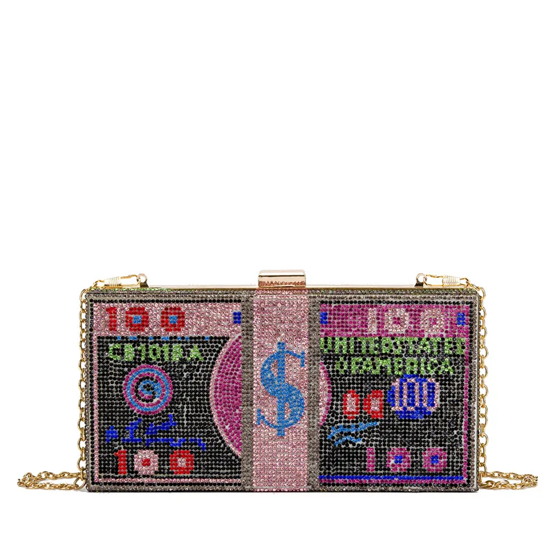 rhinestone money bag
