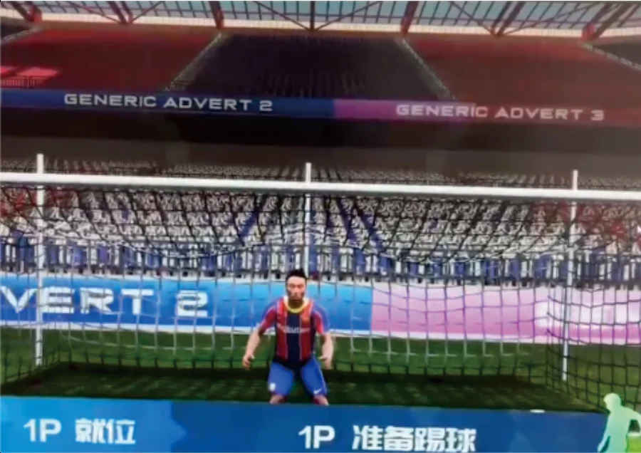 RaiseFun Factory Wholesale Virtual Football Arcade Machine Indoor Playground Kicking Mechanism Stadium Environment Sports Bars supplier