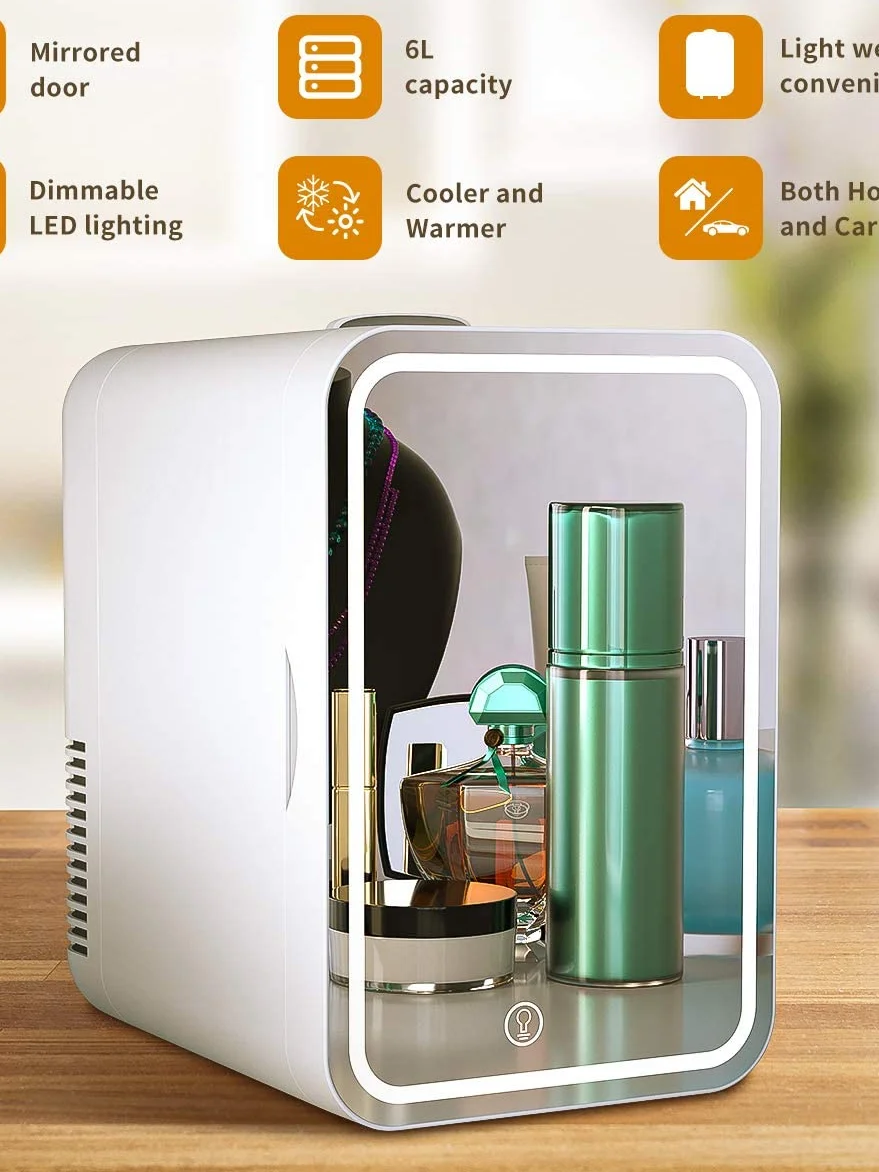 Mini Fridge 8 Liter Ac/dc Portable Beauty Fridge Thermoelectric Cooler