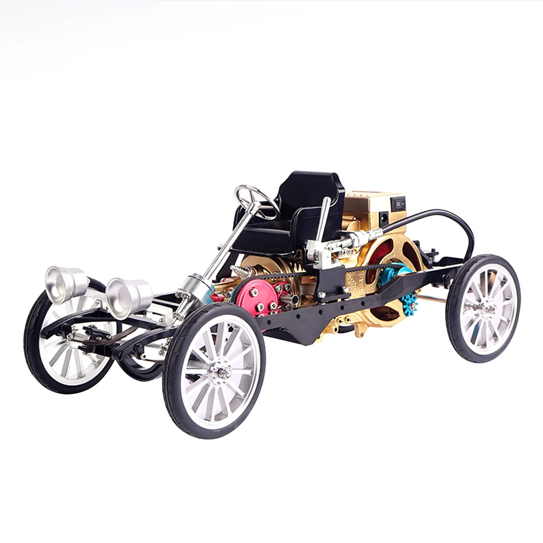 buy 金属单缸发动机模型玩具,迷你汽车组装模型玩具,礼品套装