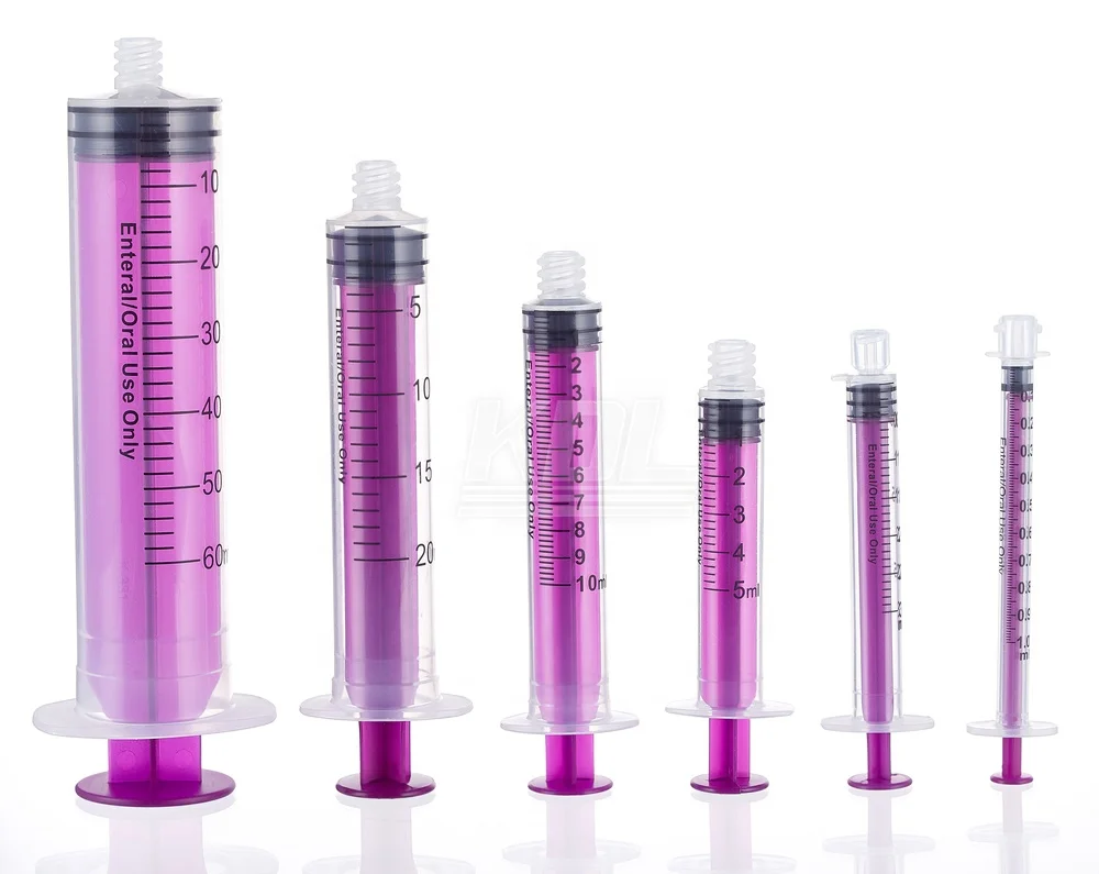 
Wholesale KDL Disposable Enteral Feeding Syringe Oral dispenser 1ml 3ml 5ml 10ml 20ml 60ml 