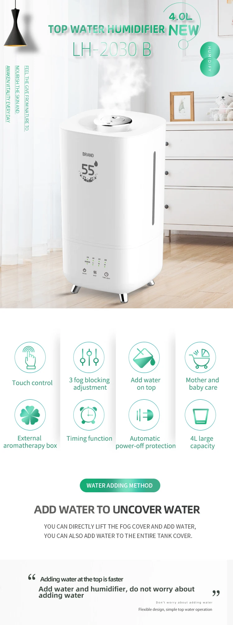 New products 2020 unique portable humidifier ultrasonic humidifier