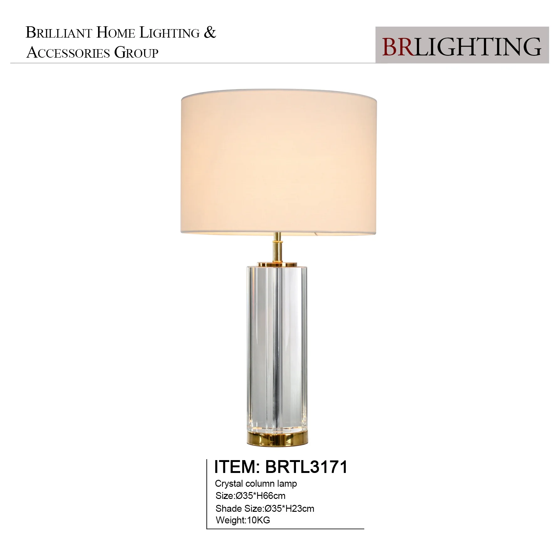 High-end Decorative Villa Desk Light With Steel Gold Column Crystal Table Lamp