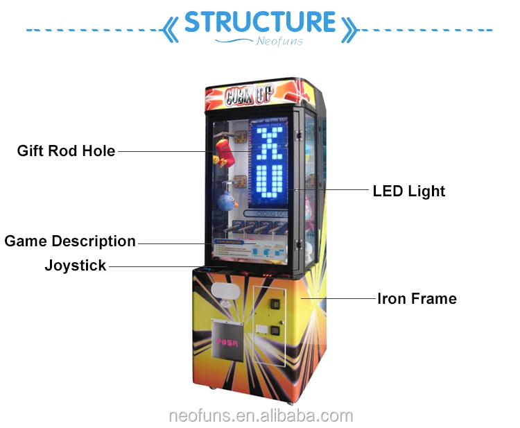 Coin Operated Pile Up Stacker Arcade Game Machine Gift Machine Stacker